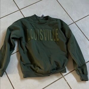 Louisville Men's Crewneck Sweatshirt - Olive Green